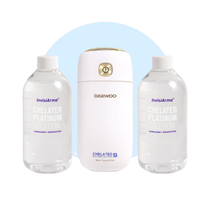 [人氣精選套裝]- 螯合鉑金液 500ML x2+韓國 iWOO 霧化器